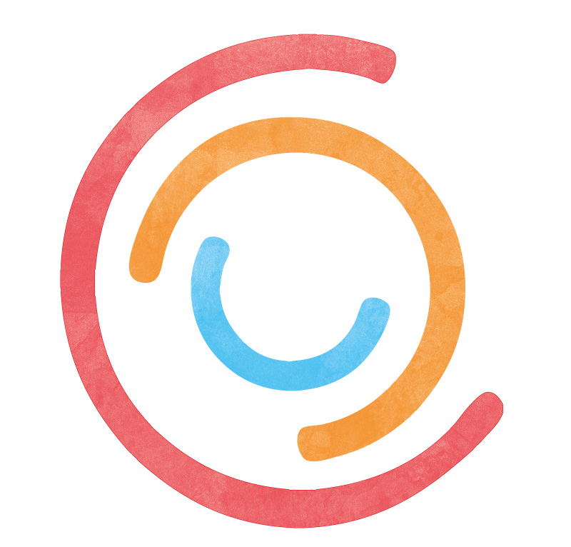 verschiedene ineinanderliegende Halbkreise