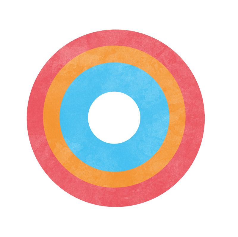 konzentrische Kreise als Symbolbild für Fokusgruppen